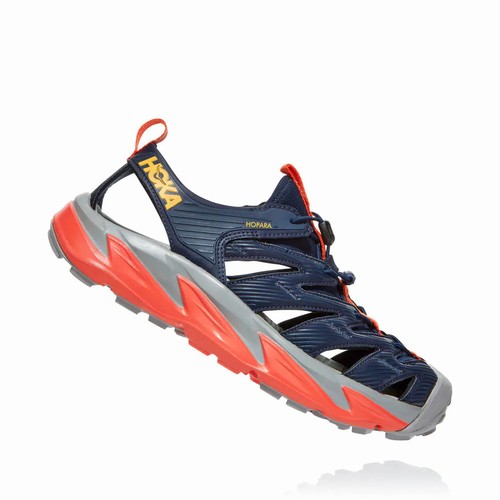 Hoka One One SKY HOPARA Vegan Shoes For Men India Navy/Grey/Orange IN-5063